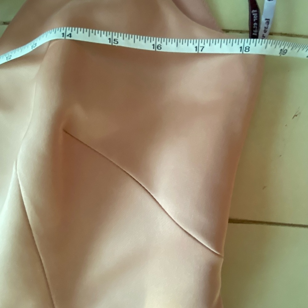 Flor et.al Satin V-neck A Line Gown - Picture 11 of 16